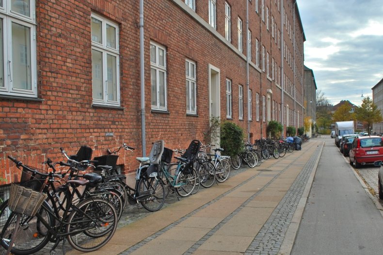 Типичная жилая улица Копенгагена