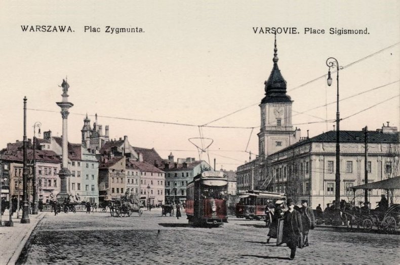 Замковая площадь Варшавы в начале XX века